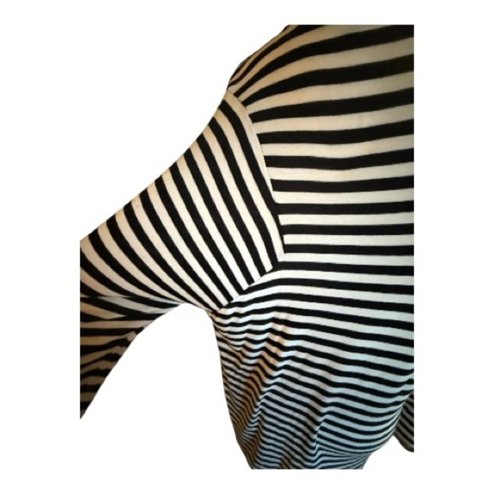 CABI stretch black/white striped Women's Top, medium - Picture 6 of 11
